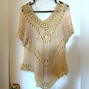 3/$25•Umgee Boho Beach Top Macrame Top Coverup